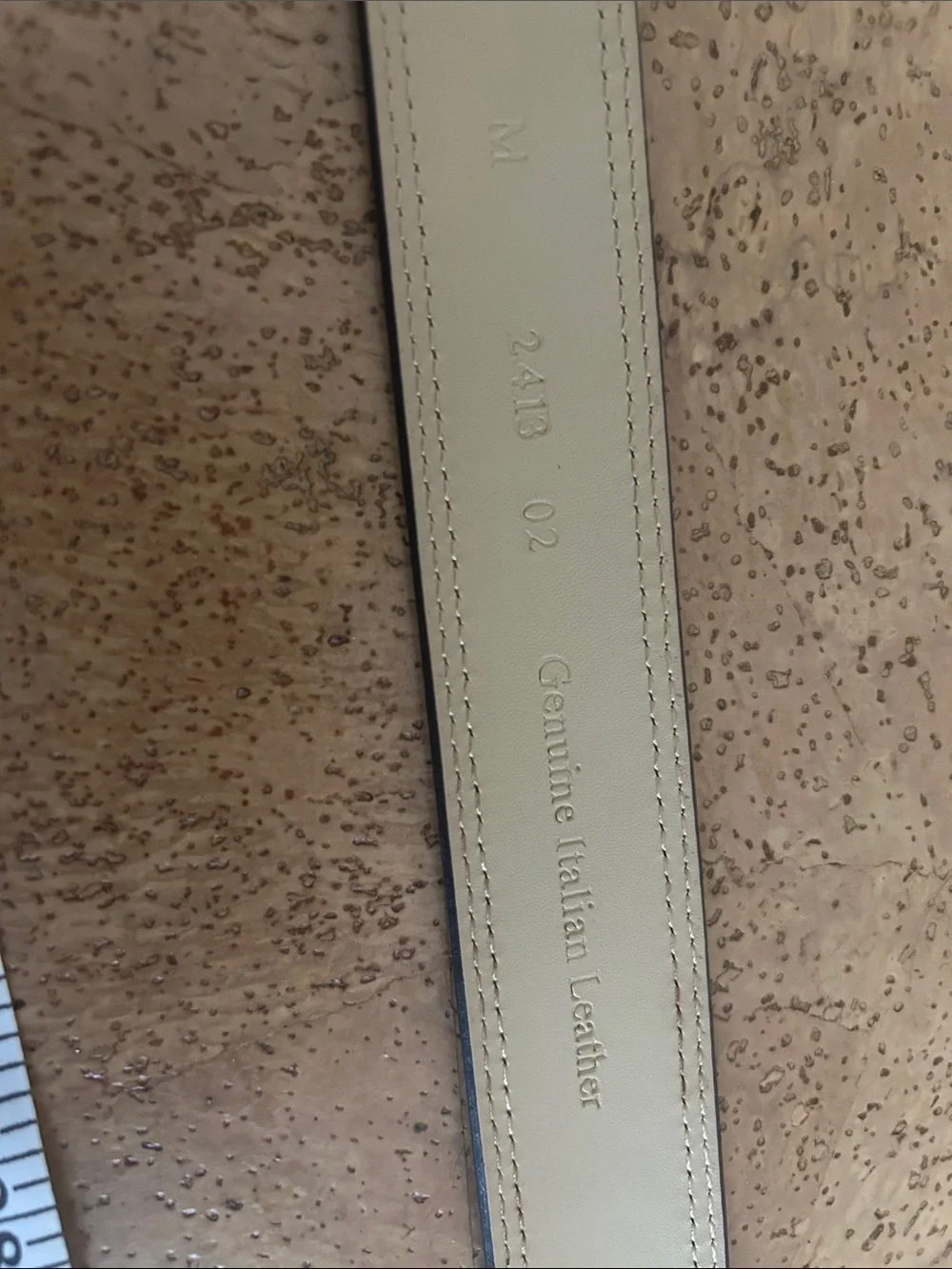 Brown Leather Ring Belt with Gold-Tone Hardware